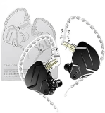 Fone de Ouvido Profissional KZ ZSN Pro X Intra-auricular, Driver Híbrido, Cabo Destacável, Original – Excelência em Som para Músicos e Cantores – Modelo 2024 – AlverSun (PRETO)