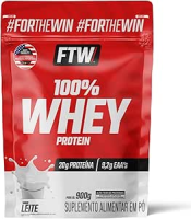 Ftw Whey Protein 100% Concentrado – Suplemento Proteico Para Atletas – Auxilia Na Formação De Músculos Para Seus Treinos – Fonte De Proteína De Alto Valor Biológico – Sabor: Leite – Refil 900g