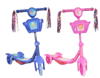 Patinete Infantil 3 Rodas com Led Som e Cesta Menino Menina